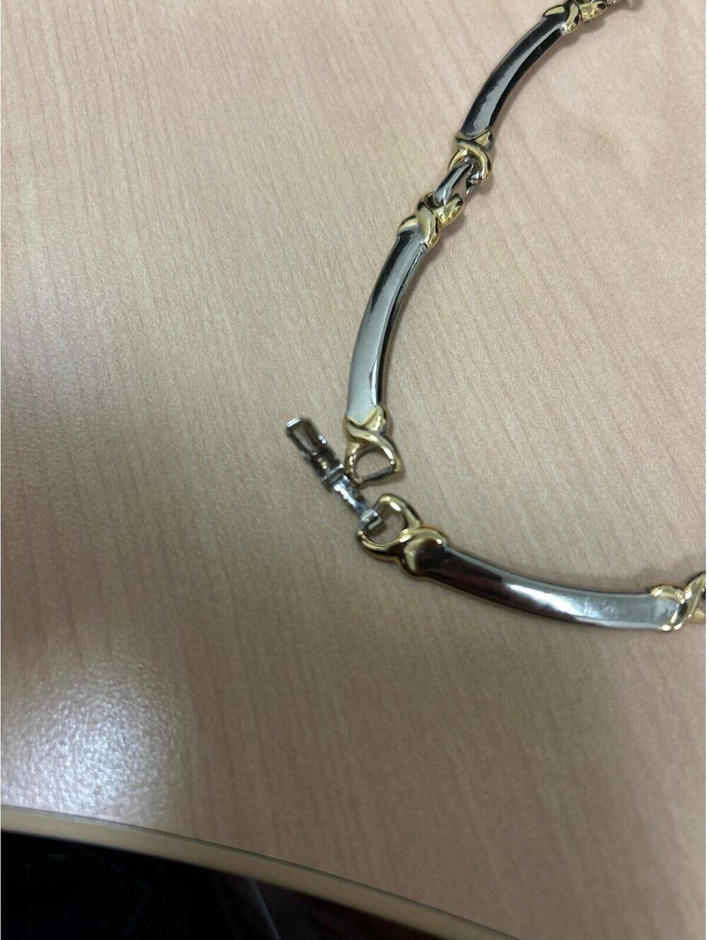 Gold and Silver Tone XO Interlocking Choker - Picture 7 of 7